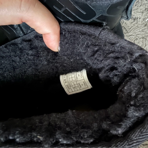 UGG Black Boots with Embossed Logo men size 12 - Picture 4 of 4